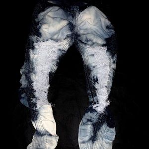 Bleach denim jeans